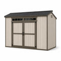 Abri de Jardin en Plastique Résistant 2.5m x 1.5m Beige et Brun